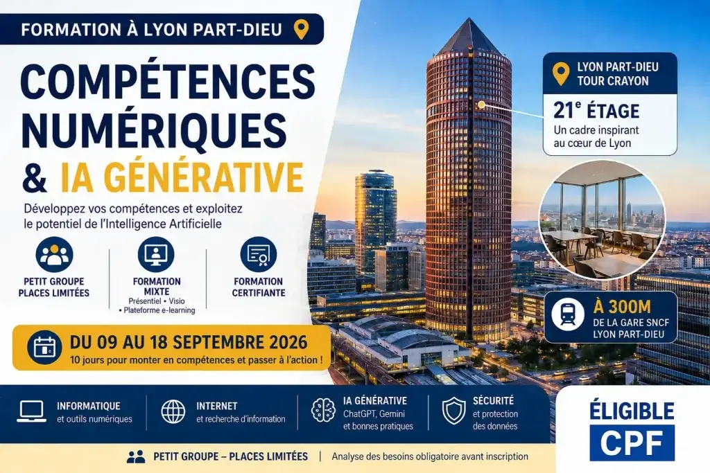 Formation IA à Lyon Part-Dieu | CPF – Septembre 2026